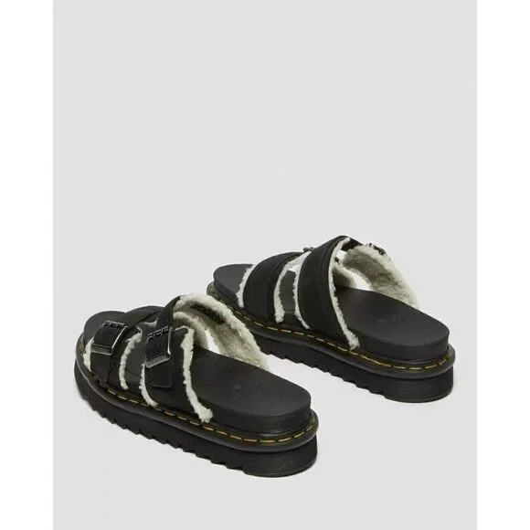 Dr. Martens Myles Faux Fur Platform Sandals Men's Sz. 11  WOMEN'S 12 Suede