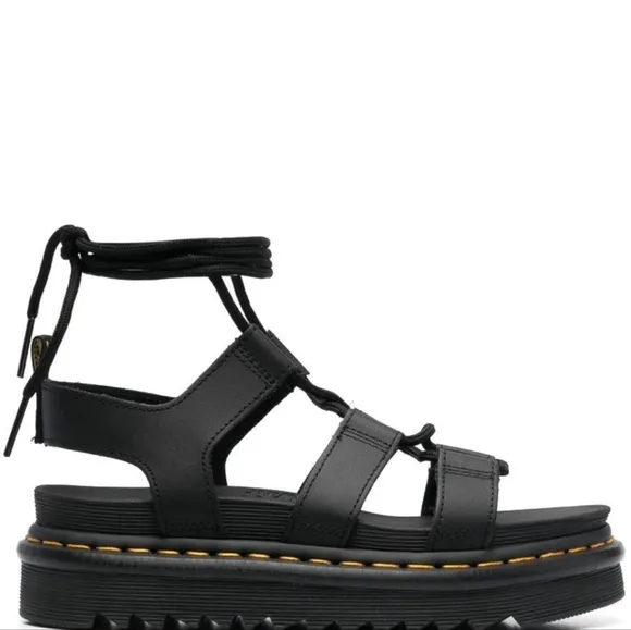 Dr. Martens × Nartilla Strappy Gladiator Hydro Lether Sandals SZ 10 NEW