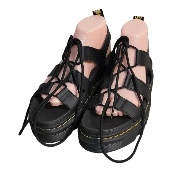 Dr. Martens × Nartilla Strappy Gladiator Hydro Lether Sandals SZ 10 NEW