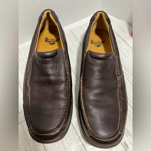 Dr. Martens Orson Mens Leather Slip On Loafers Size 10 Brown