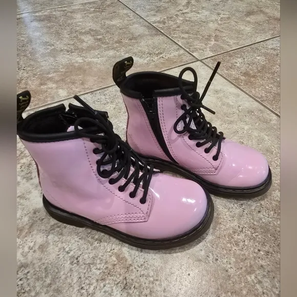 Dr. Martens Pink Patent Leather Boots