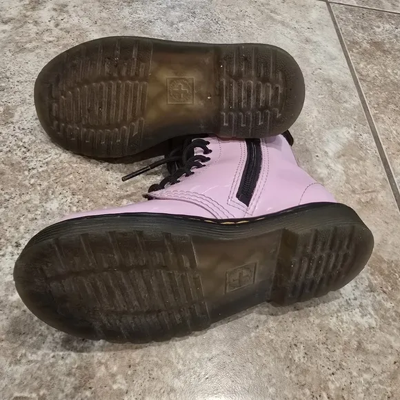 Dr. Martens Pink Patent Leather Boots