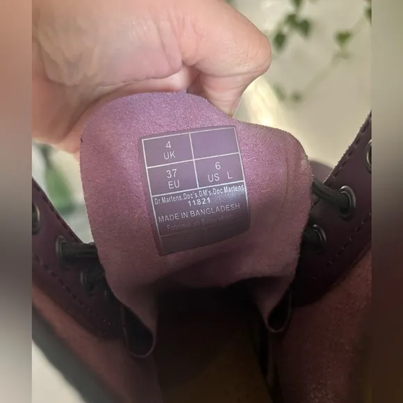 Dr. Martens Purple Leather Boots