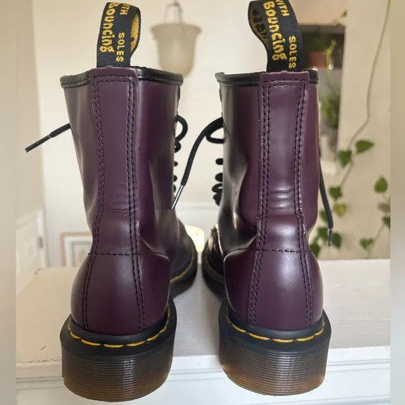 Dr. Martens Purple Leather Boots