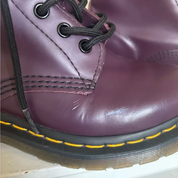 Dr. Martens Purple Leather Boots