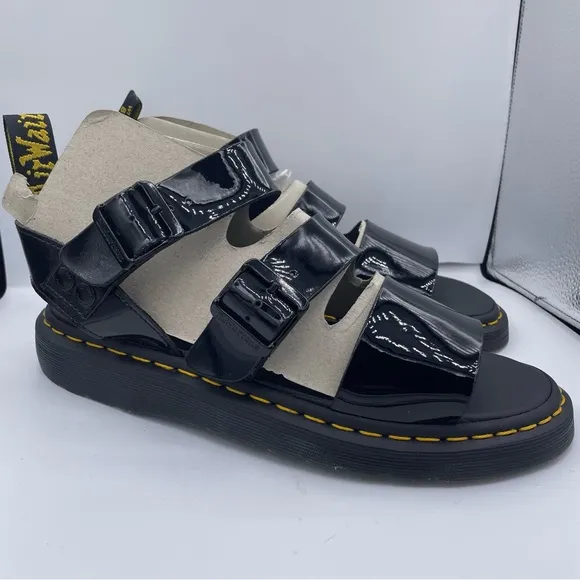 DR. Martens unisex patent leather gladiator sandals Size W11 / M10
