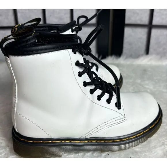 Dr Martens White Aur Wait Lace Up Boots