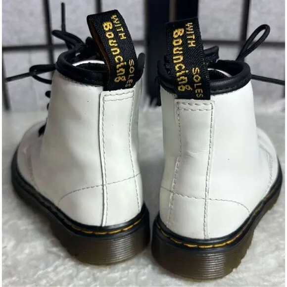Dr Martens White Aur Wait Lace Up Boots