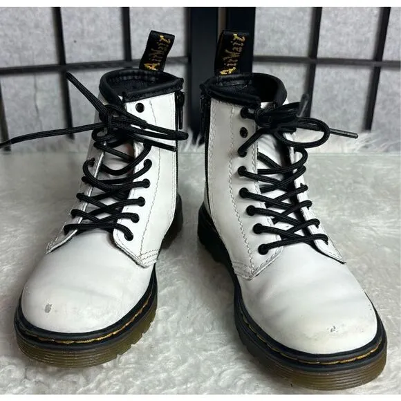 Dr Martens White Aur Wait Lace Up Boots