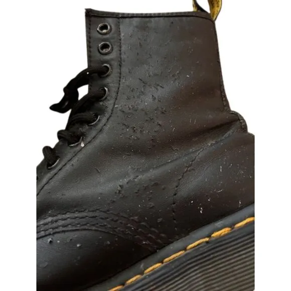 Dr Martens Women's 1460 Vonda Mono Boot Size 36 (5US) Black Embroidered Flowers