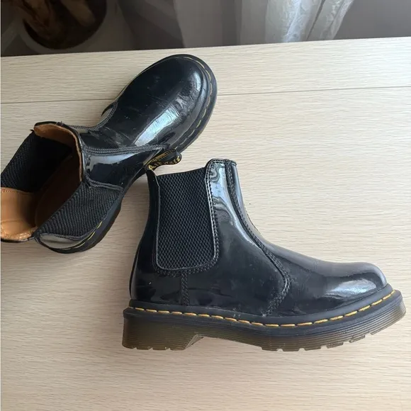 Dr. Martens Women’s Black Patent Leather Chelsea Boots Size 5