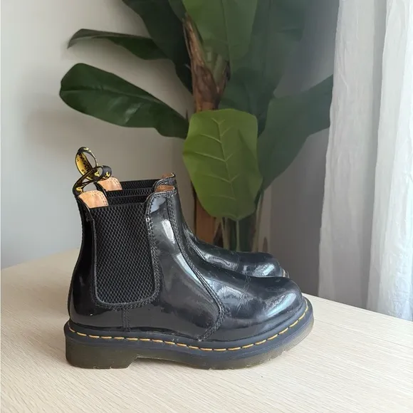 Dr. Martens Women’s Black Patent Leather Chelsea Boots Size 5