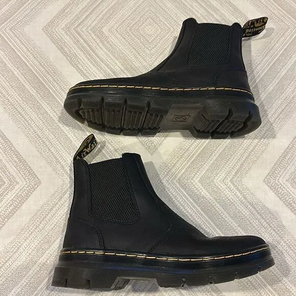 Dr. Martens AirWair Women’s Black Platform Slip On Ankle Boots - Size 8