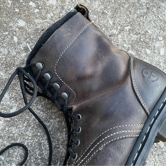 Dr. Martins for the Buckle | Brown Leather Lace up Boots