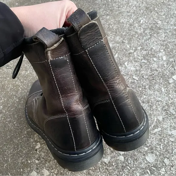 Dr. Martins for the Buckle | Brown Leather Lace up Boots