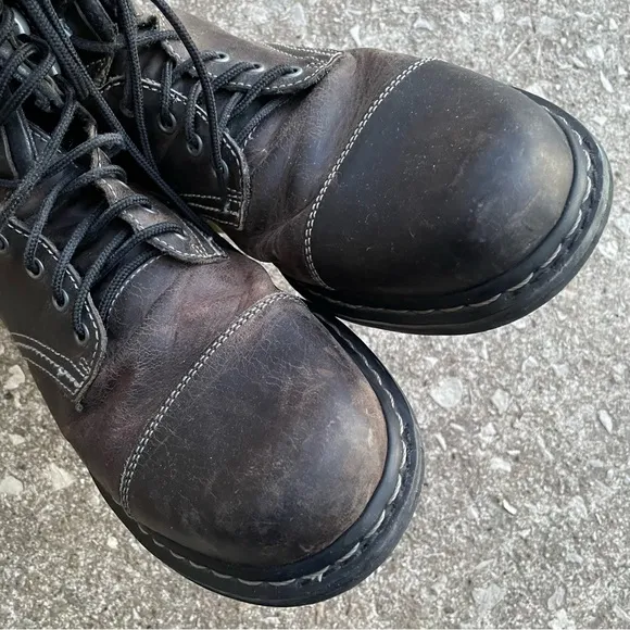 Dr. Martins for the Buckle | Brown Leather Lace up Boots