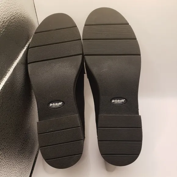 Dr. Scholl's NWOT Grow Up Black and Leopard Loafer Size 6.5