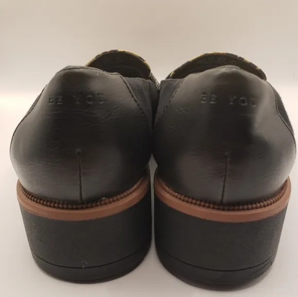 Dr. Scholl's NWOT Grow Up Black and Leopard Loafer Size 6.5