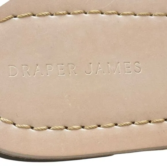 Draper James Colorblock Piper Flat Rick Rack Blue &amp; White Ric Rac Sandals. 7.5.