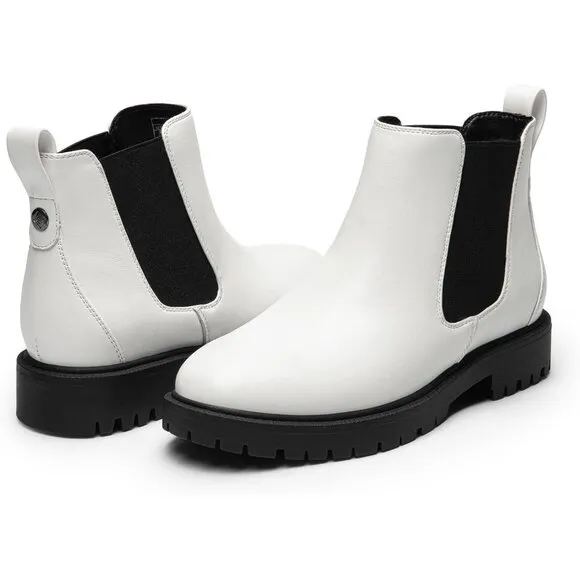 DREAM PAIRS Women's Low Heel Chelsea Ankle Boots Fashion Slip On Elastic Fall