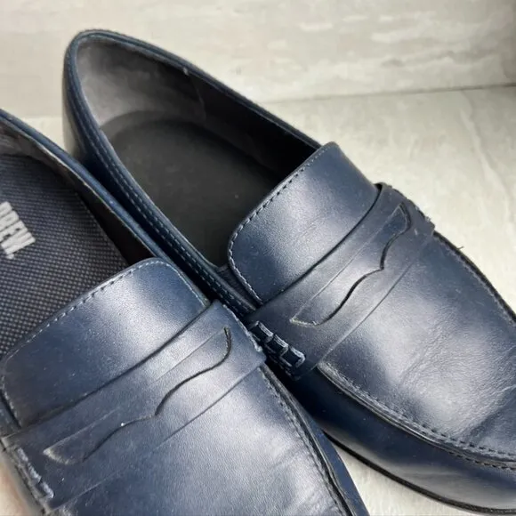 Drew Berlin Navy Blue Loafers Size 8WW Clean