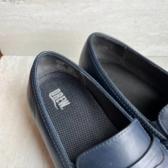 Drew Berlin Navy Blue Loafers Size 8WW Clean