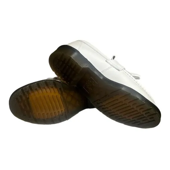 Dr.Martens Adrian YS Smooth White 27431100 Leather Tassle Loafer Size W 8/ M 7