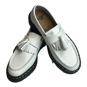 Dr.Martens Adrian YS Smooth White 27431100 Leather Tassle Loafer Size W 8/ M 7