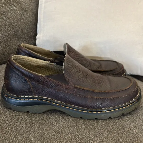 DR.MARTENS Lennon Air Wair Brown Leather Slip On Loafers Men's Shoes Sz 11 AW004