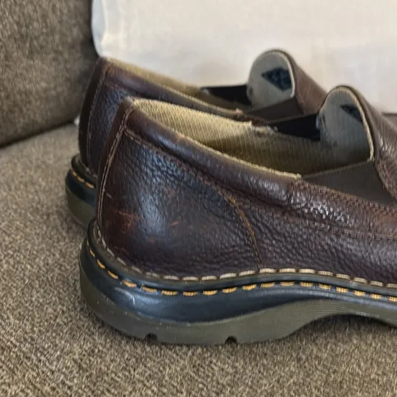 DR.MARTENS Lennon Air Wair Brown Leather Slip On Loafers Men's Shoes Sz 11 AW004