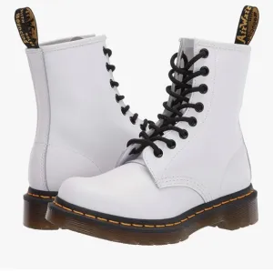 Dr.Martens Women's White leather Boots, doc martens, DOC’s, 1460 combat boots