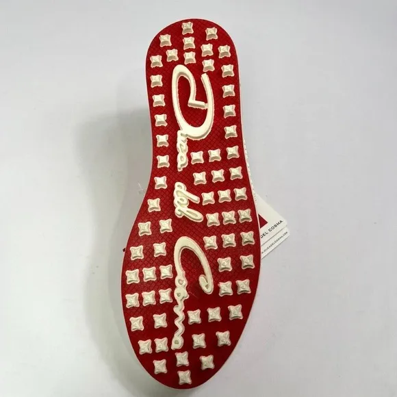 Duca Del Cosma Leather Sneakers Polka‎ Dot Casual Shoes Red White Size