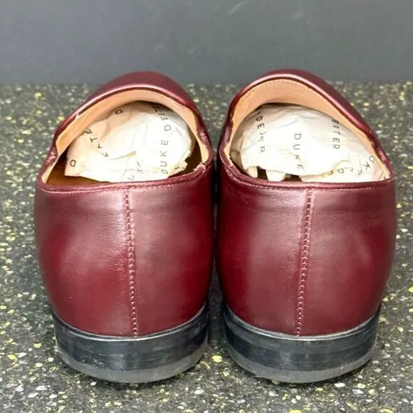 Duke   Dexter Cordovan Slip On Leather Loafers. Size 8.