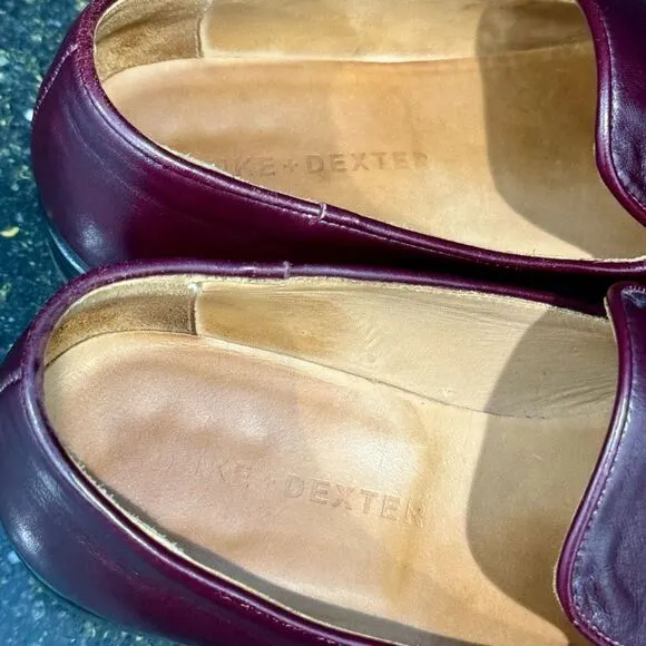 Duke   Dexter Cordovan Slip On Leather Loafers. Size 8.