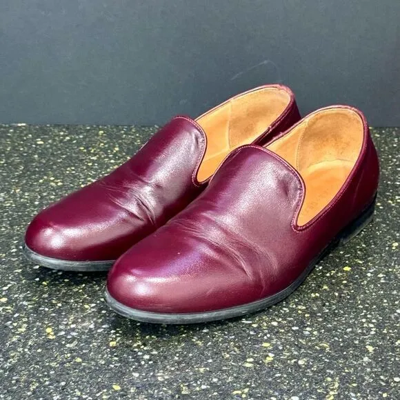 Duke   Dexter Cordovan Slip On Leather Loafers. Size 8.