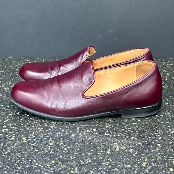 Duke   Dexter Cordovan Slip On Leather Loafers. Size 8.