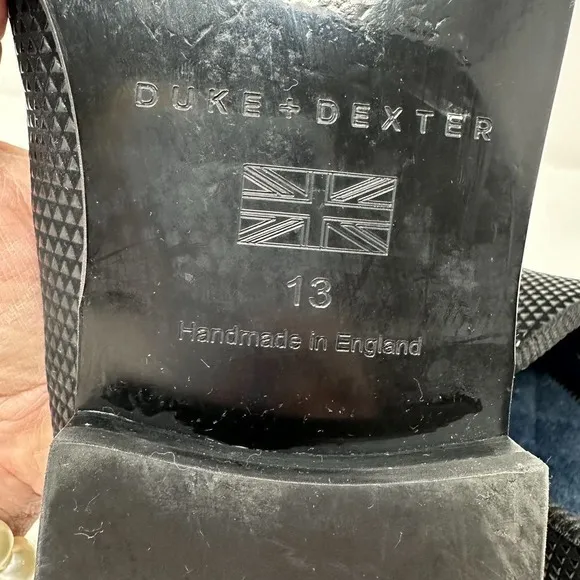 Duke Dexter Pyramid Black Loafers Handmade in England Size 13