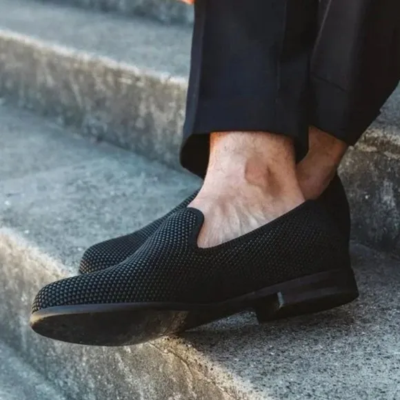 Duke Dexter Pyramid Black Loafers Handmade in England Size 13