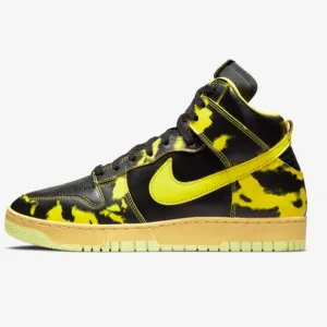 Dunk High 1985 Yellow Acid Wash Sneakers Leather Retro Basketball Sz 5.5 Mens