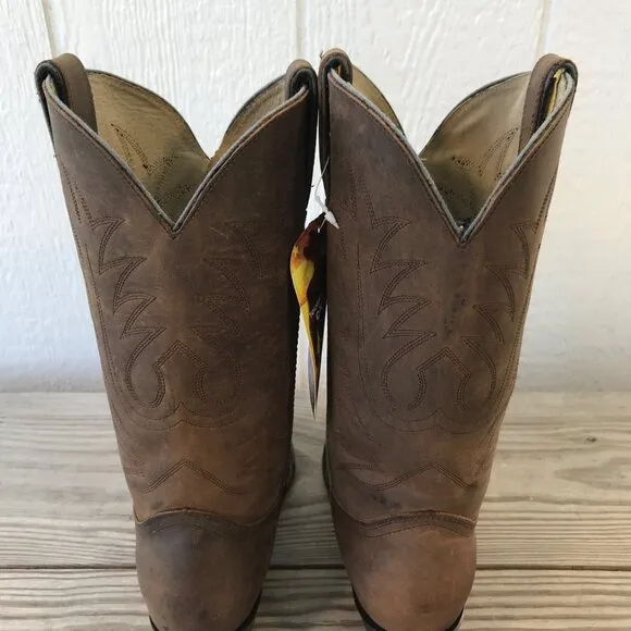 Durango Classic Womens Tan Full Grain Leather Western Boots 8.5 W RD4112