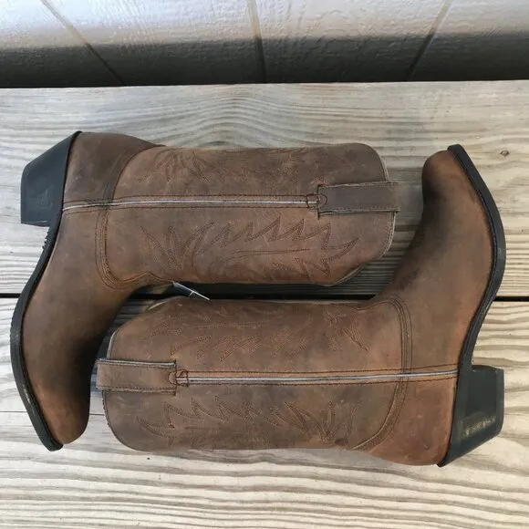 Durango Classic Womens Tan Full Grain Leather Western Boots 8.5 W RD4112