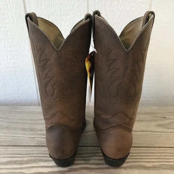 Durango Classic Womens Tan Full Grain Leather Western Boots 8.5 W RD4112