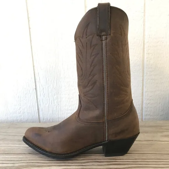 Durango Classic Womens Tan Full Grain Leather Western Boots 8.5 W RD4112