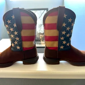 Durango cowboy American flag boots. Worn once.