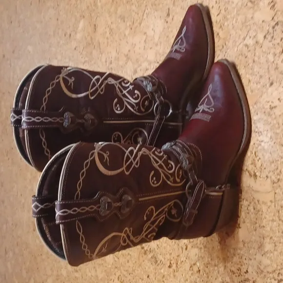 Durango Heartbreaker Boots in Full Grain Leather Women's Size 8 NWOT