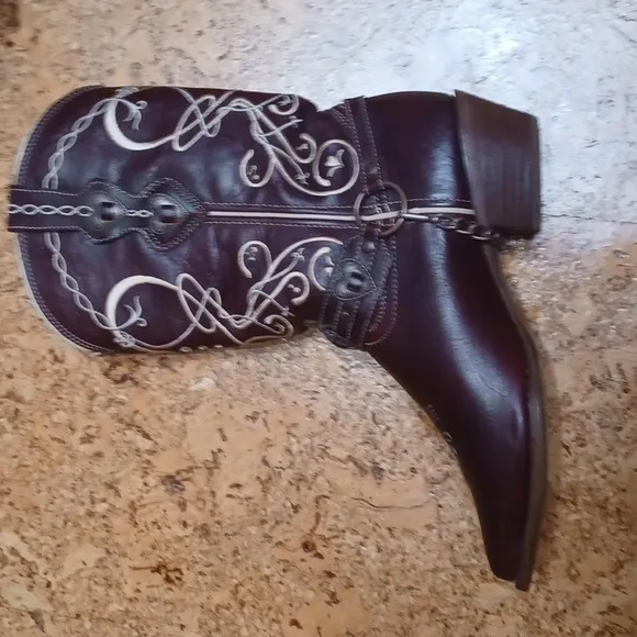 Durango Heartbreaker Boots in Full Grain Leather Women's Size 8 NWOT