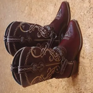 Durango Heartbreaker Boots in Full Grain Leather Women's Size 8 NWOT