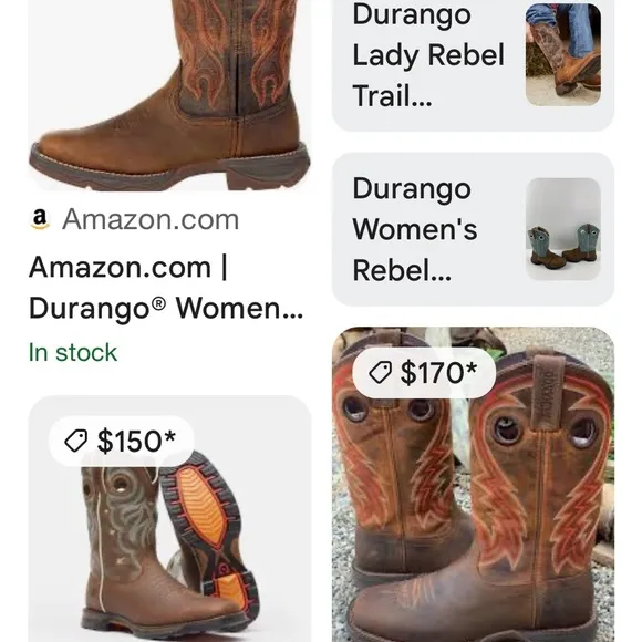 Durango Rebel Women's Size 8M Vintage Western Boot DRD0395 Leather