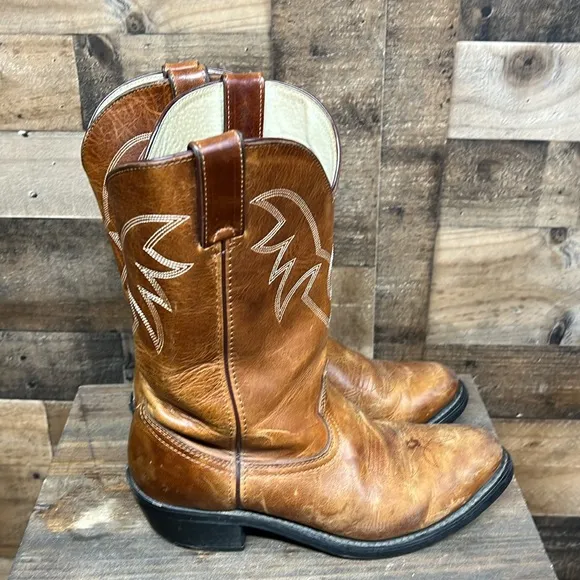Durango TR762 Oil Leather Truck N' Peanut Brown Western Cowboy Boots Men's 8.5EE