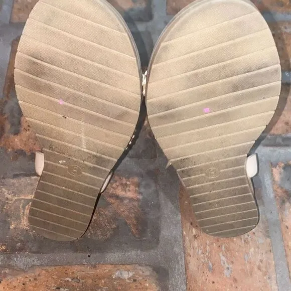 DV Dolce Vita Fulton flat wedge sandals size 8 tan leather